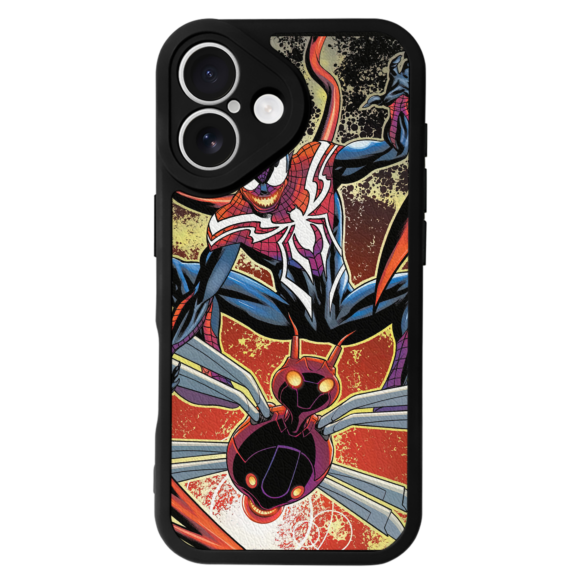 （画像用） Spider Man スパイダーマン 【iPhone 16シリーズ対応】シリコンスマホケース（レザー調） 材質：シリコン